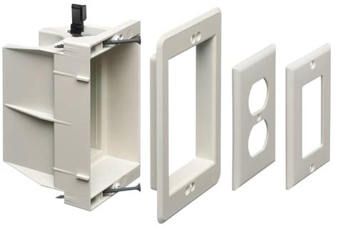 recessed electrical outlet mounting box|shallow exterior electrical outlet box.